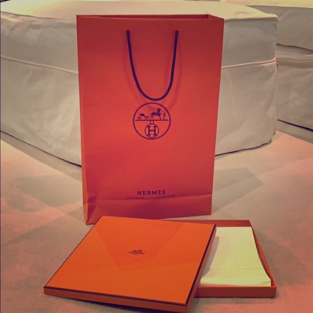 Empty Hermes box and empty bag
